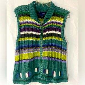 My Weekend Clothes Women’s Green Knit Sweater Vest size Medium